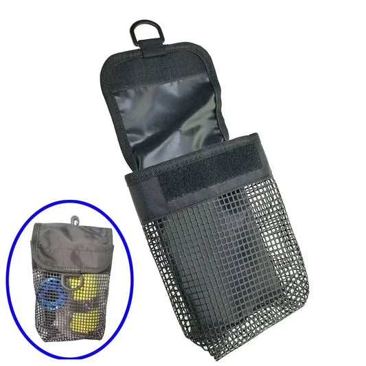 Scuba Diving Gear Bag Finger Reel/SMB Safety Surface Marker Buoy Mesh Storage Pocket Snorkeling Equipment Holder Carry Pouch