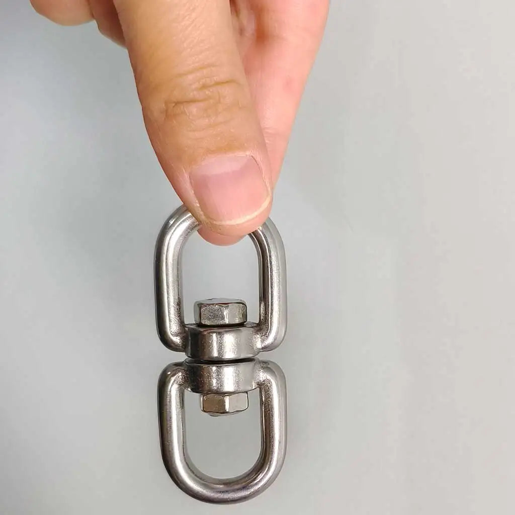 6mm 316 Stainless Steel Boat Anchor Swivel Eye-Eye Double Ended Swivel Eye Hook M6 Swivel Shackle Ring Connector