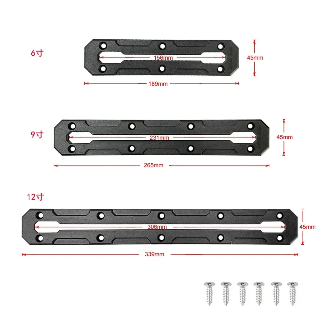 Kayak Track Base Low Profile Kayak Gear Rail Mount Track with Smooth Surfaces for Canoe Kayak Power Boat Tractor