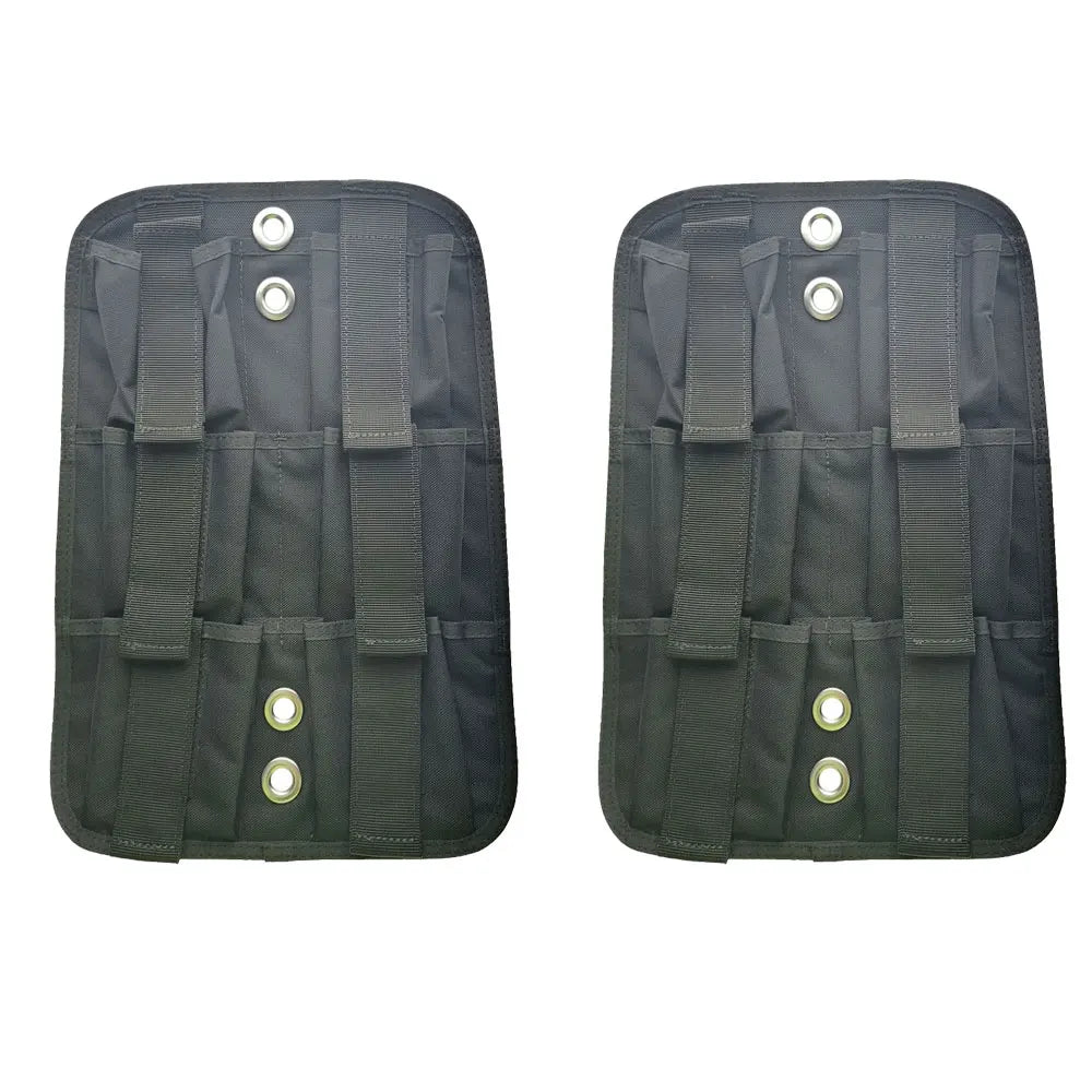 Scuba Diving BCD Weight Harness Backplate Tech Diving Back Plate Cushion Pad with Pouch