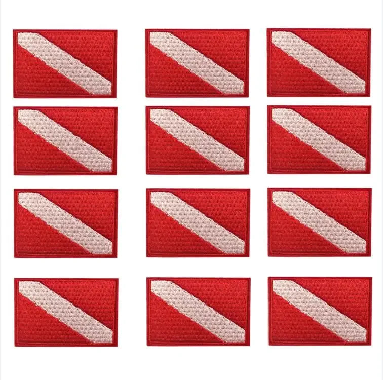 Scuba Diving Flag Patch Backpack Badge