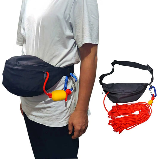 Kayak Rescue Waist Throw Rope Bag Canoe Tow Tether Sea Kayaking Safety Equipment Boat Tow Throw Lines Kayaking Tow Belt