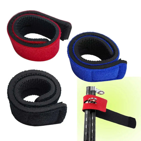 5 Piece Fishing Rod Tie Holder Strap Fishing Rod Carry Strap Elastic Adjustable Tackle Wrap Band Holder Hook Loop Tie