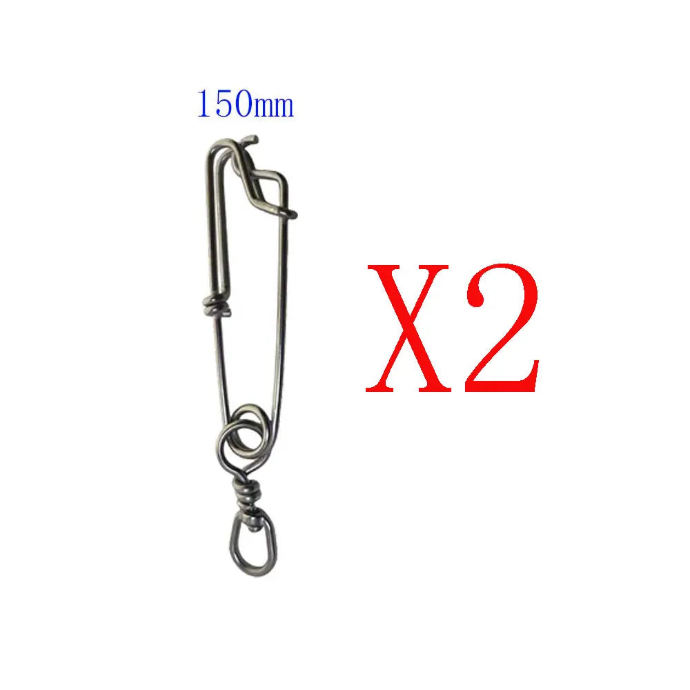 2PCS Stainless Steel Tuna Fishing Clip Snap with B.L Swivel for Spearfishing Long Line Fishing Accessories Fishing Tools