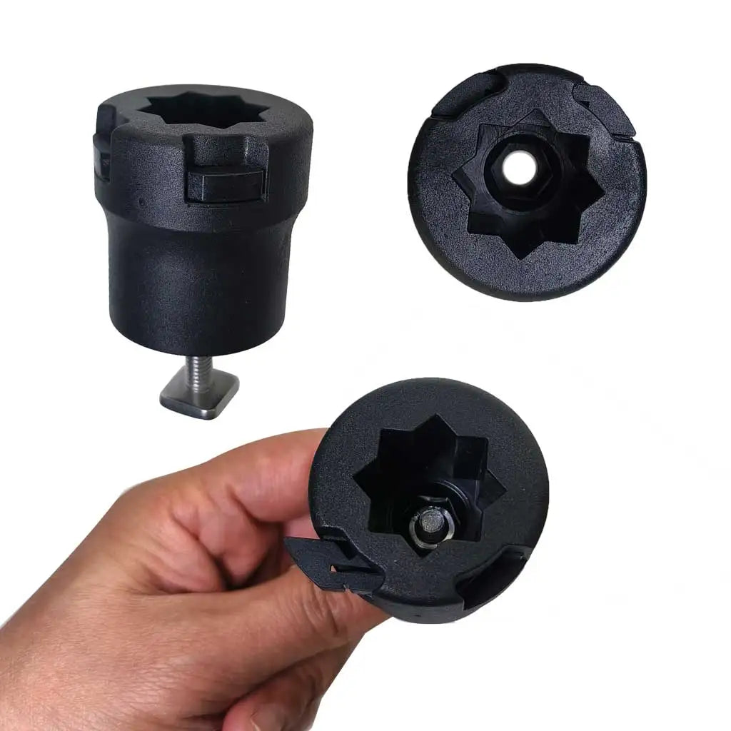 1 Piece Kayak Sliding Gear Head Track Adaptor Canoe Dinghy Marine Boat Tracking Rail Fishing Star Mount Base for GPS Fish Finder
