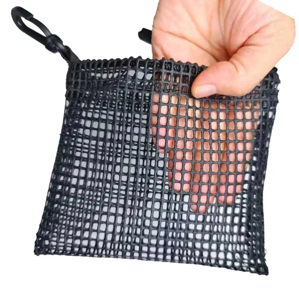 Scuba Diving Finger Spool Reel Mesh Storage Pocket Carry Pouch Diving Small Gear Storage Carry Clip Bag