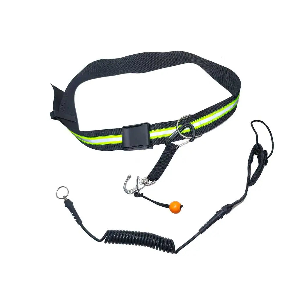 SUP High Visible Quick Release Safety Belt with Coiled Leash Paddle Board White Water QR Belt