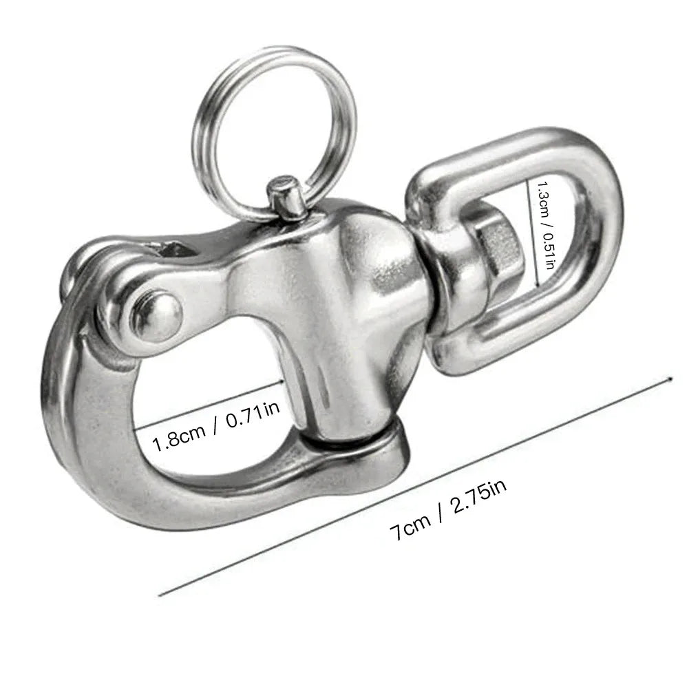 Hardware Hooks 316 Stainless Steel Rotating Spring Shackle Marine Hardware Rigging Accessories Rotating Shackle