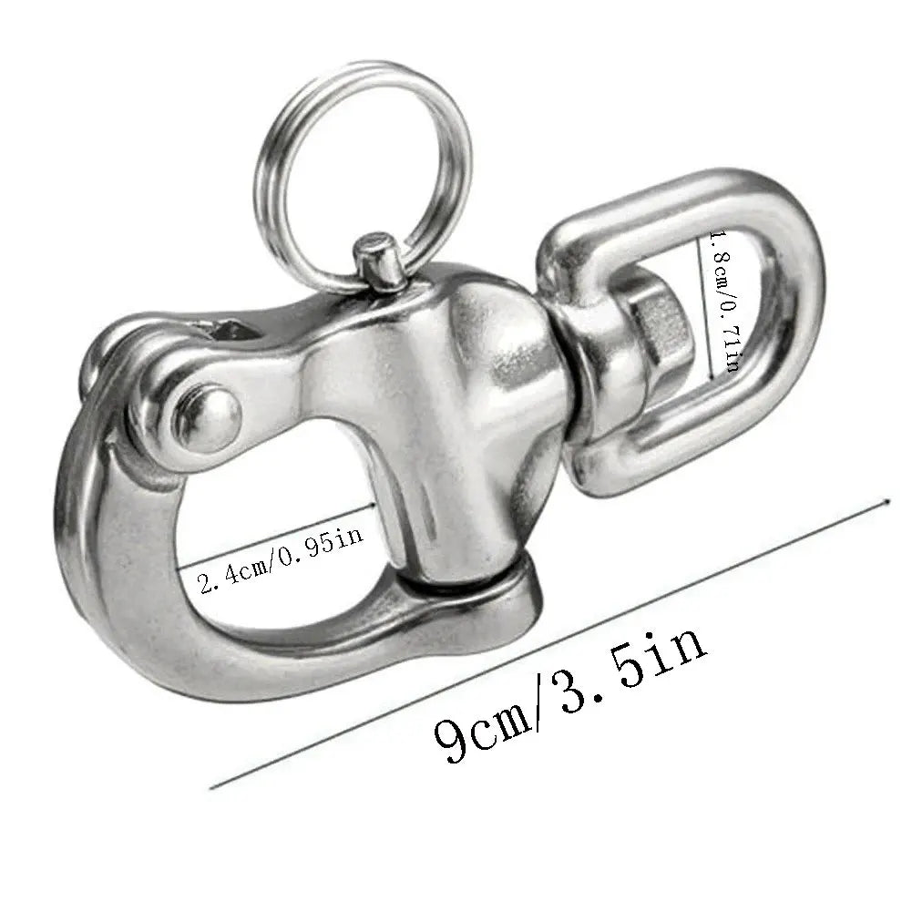 Hardware Hooks 316 Stainless Steel Rotating Spring Shackle Marine Hardware Rigging Accessories Rotating Shackle
