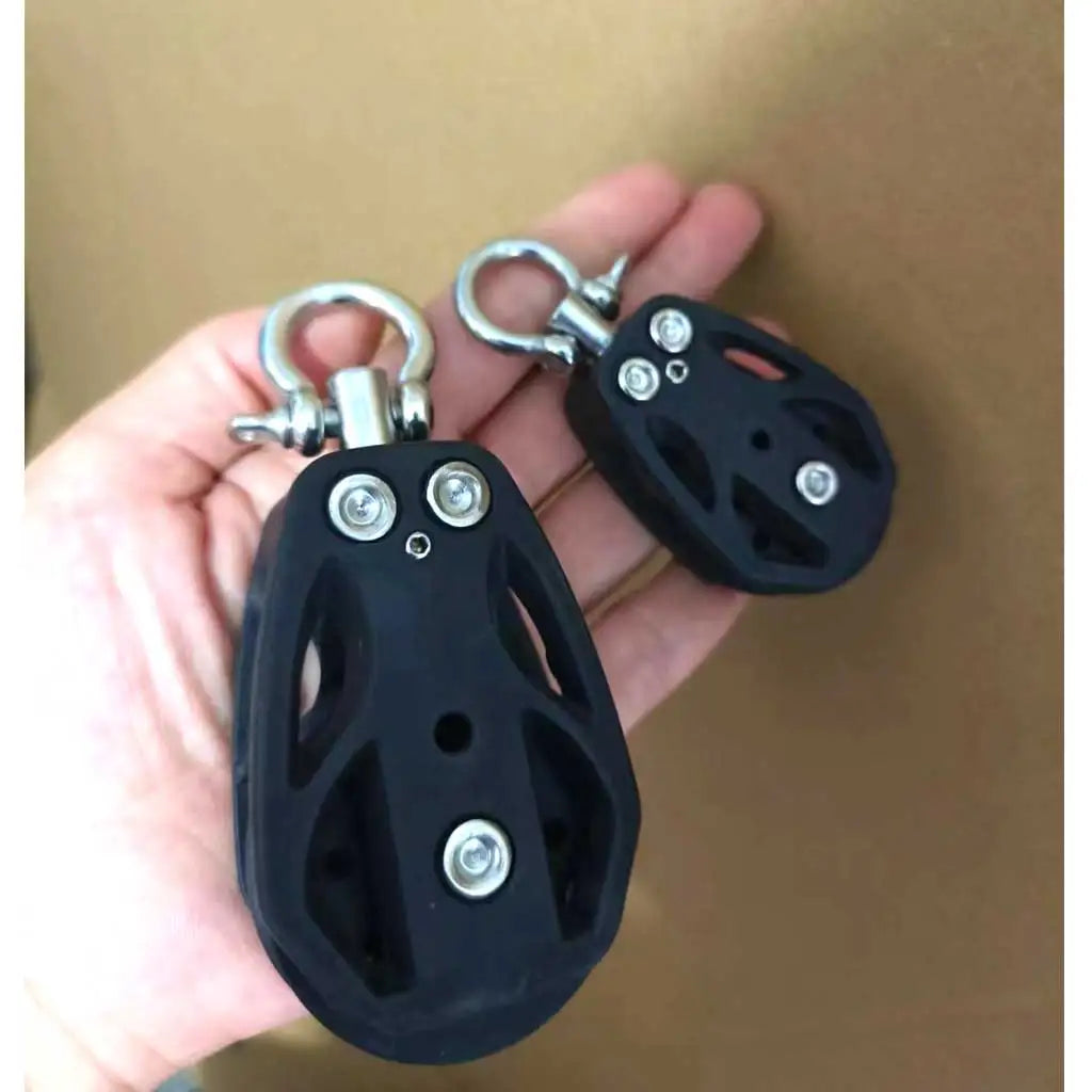 High Load Sheave Block Sailboat Single Pulley Swivel Shackle Sailboat Plain Bearing Block Rope Runner Boat Accessories