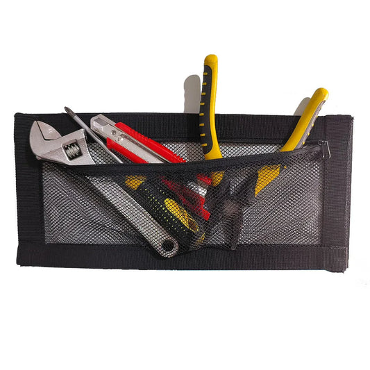 Marine Boat Adhesive Mesh Pocket Kayak Car SUV Self-adhesive Organizer Pouch Kitchen Wall Sticker Organizer Pouch Bag