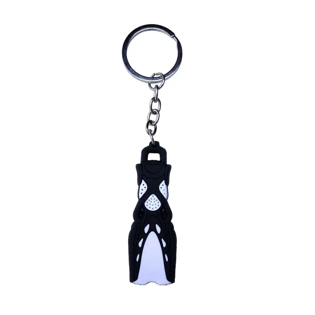 Mini Fins Keychain Scuba Flipper Key Chain Dive Key Ring Holder Keyring Pendant Ornaments OW AOW Keepsake Gift Zipper Handle