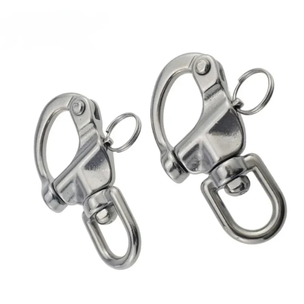 Hardware Hooks 316 Stainless Steel Rotating Spring Shackle Marine Hardware Rigging Accessories Rotating Shackle