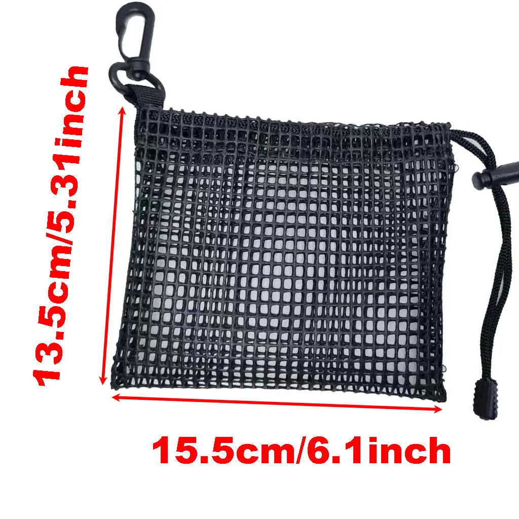 Scuba Diving Finger Spool Reel Mesh Storage Pocket Carry Pouch Diving Small Gear Storage Carry Clip Bag
