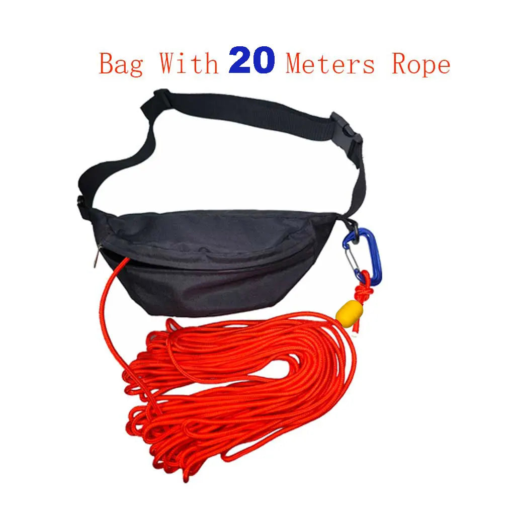 Kayak Rescue Waist Throw Rope Bag Canoe Tow Tether Sea Kayaking Safety Equipment Boat Tow Throw Lines Kayaking Tow Belt