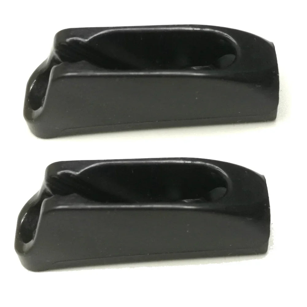 12PC Black Nylon Jam Cleat Self-lock Rope Cord Tensioner Runner