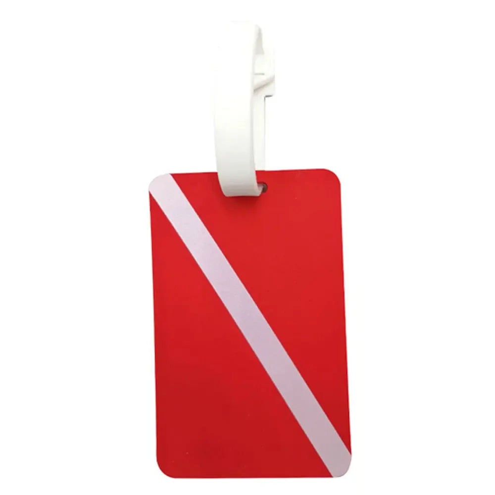 Scuba Diving Silicone Luggage Tag Travel Baggage Diver Suitcase Name Card Labels with Loop Address Tag
