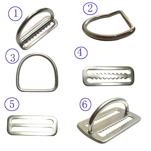 2" Stainless Steel Scuba Diving Weight Belt Slide Keeper D Ring