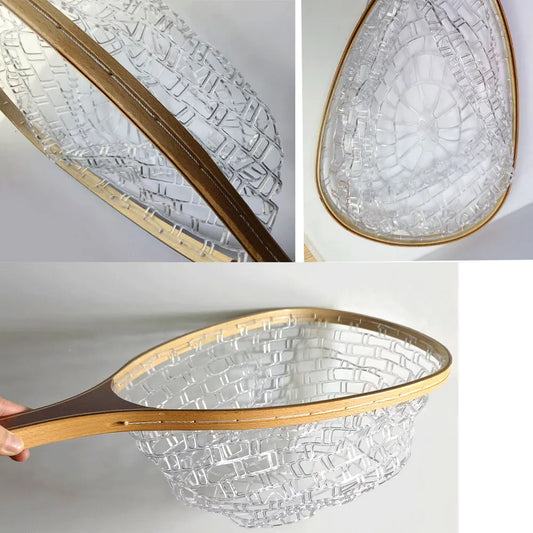 Fly Fishing Landing Net Soft Rubber Trout Net Catch and Release Net Outdoor Fish Tackle Tool Equipment