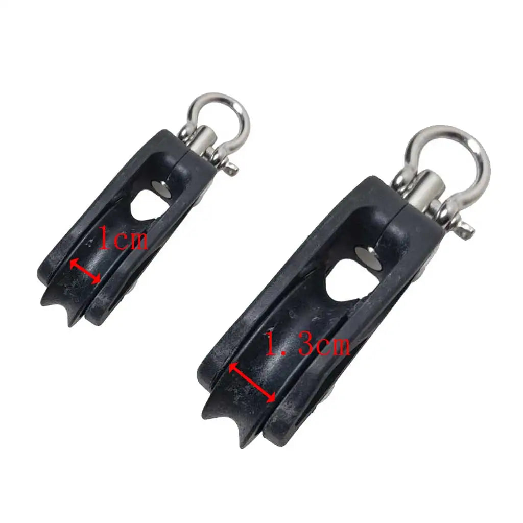 High Load Sheave Block Sailboat Single Pulley Swivel Shackle Sailboat Plain Bearing Block Rope Runner Boat Accessories