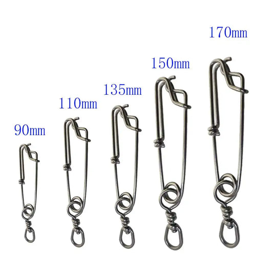 2PCS Stainless Steel Tuna Fishing Clip Snap with B.L Swivel for Spearfishing Long Line Fishing Accessories Fishing Tools