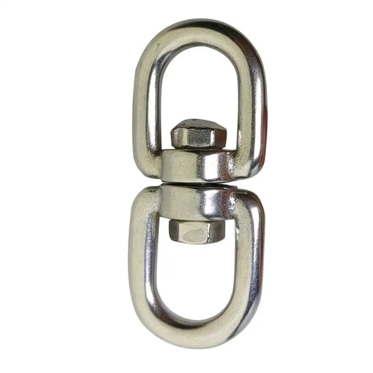 6mm 316 Stainless Steel Boat Anchor Swivel Eye-Eye Double Ended Swivel Eye Hook M6 Swivel Shackle Ring Connector