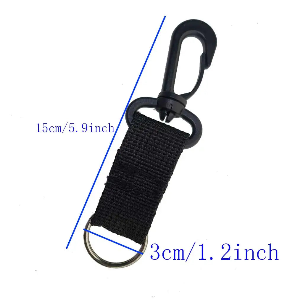 316 Stainless Nylon Scuba Diving Webbing Holder Lanyard Strap Carabineer Keeper Holder Strap