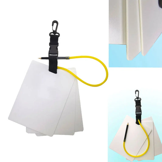 3 Panels Scuba Diving Writing Slate Pad Board