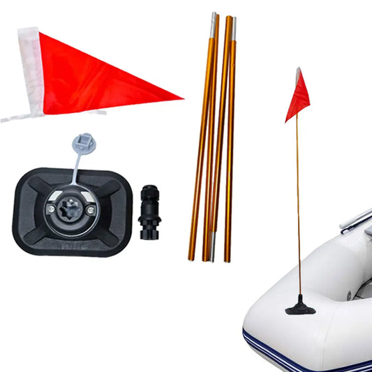 PVC Inflatable Boat Safety Flag Mount Kit Kayak Marine Canoe Boat Signal Flag Kits